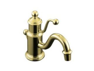 KOHLER K 139 PB Single Hole Antique Single hole Lavatory Faucet Polished Brass