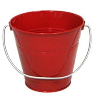 ITALIA 10439 4. 3 x 4. 3 inch Red Metal Bucket   6 Pack