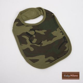 Baby Milano Bib in Green Camouflage