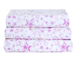 200 Thread Count 100% Cotton Pink Star Wishes Sheet Set