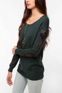 Reformed By The Reformation Pieced Leather Sweater