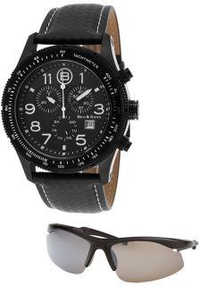 The Colonel Chronograph Black Genuine Leather and Dial Set