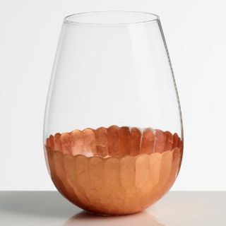 Copper Stemless Wine Glasses, Set of 4