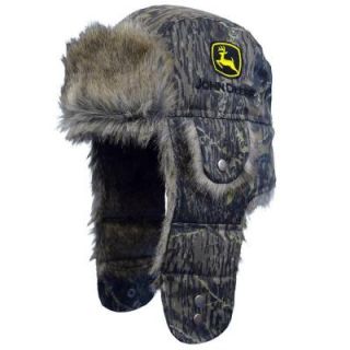 John Deere Canvas Trapper With Poly Fur in Camo One Size Fits Most 13160264CA00