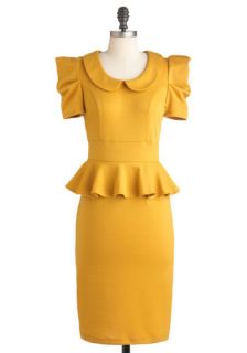 Work with Me Dress in Mustard  Mod Retro Vintage Dresses