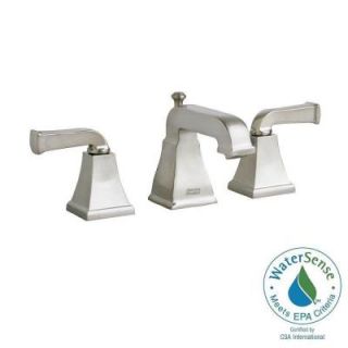 American Standard Town Square Curved Lever 8 in. Widespread 2 Handle Low Arc Bathroom Faucet in Satin Nickel 2555.821.295
