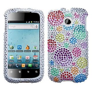 Insten Diamante Phone Protector Case For Huawei M865 Ascend II, Rainbow Bigger Bubbles