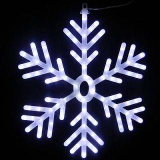 Alpine 25 in. 102 Light White LED Hanging Snowflake Decor CAD110WT