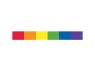 Rainbow Banner Strip Sticker   Gay & Lesbian Decal / LGBT Products