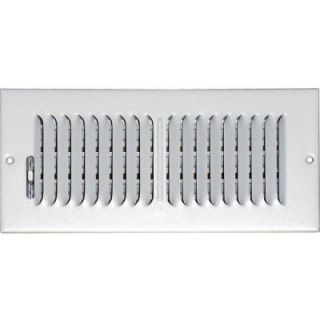 SPEEDI GRILLE 4 in. x 10 in. Ceiling/Sidewall Vent Register, White with 2 Way Deflection SG 410 CW2