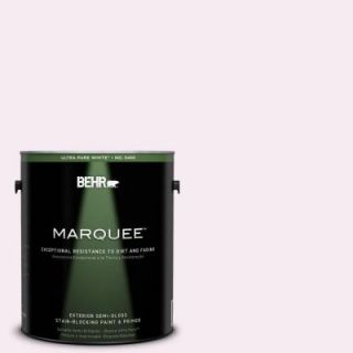 BEHR MARQUEE 1 gal. #100A 1 Barely Pink Semi Gloss Enamel Exterior Paint 545001
