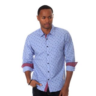 Something Strong Mens Novelty Print Shirt in Blue   16979360