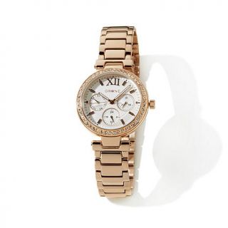 DRONE Precision Timepieces Ladies' Chronograph Rosetone Stainless Steel Crystal   7827482