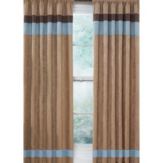 Blue and Brown Hotel 84 Inch Curtain Panel Pair