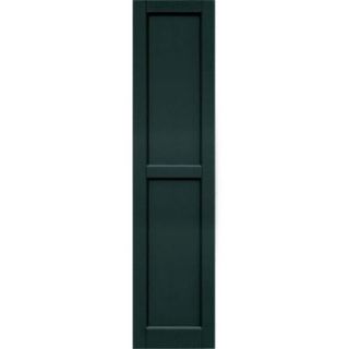 Winworks Wood Composite 15 in. x 64 in. Contemporary Flat Panel Shutters Pair #638 Evergreen 61564638