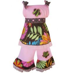 AnnLoren Boutique Tropical Floral Outfit Fits American Girl Dolls