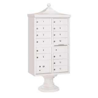 Salsbury Industries 3300R Series White Private 13 B Size Doors Type IV Regency Decorative Cluster Box Units 3313R WHT P