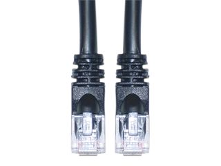 Offex Black Cat6 RJ45 Ethernet Patch Cable with Molded Boot 1ft