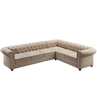 Moser Bay Furniture Roll Arm 10 seat U Sectional Sofa Set