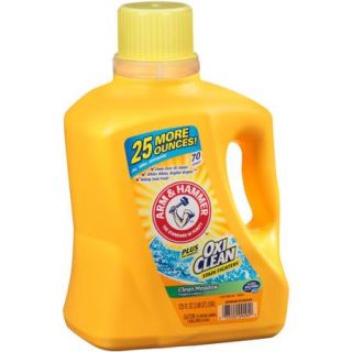 Arm & Hammer Plus Oxi Clean Stain Fighters Clean Meadow Liquid Laundry Detergent, 125 fl oz