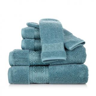 Highgate Manor 100% Cotton Shimmer Border 6 piece Towel Set   7648010