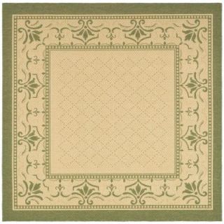Safavieh Courtyard Natural/Olive 6 ft. 7 in. x 6 ft. 7 in. Square Indoor/Outdoor Area Rug CY0901 1E01 7SQ