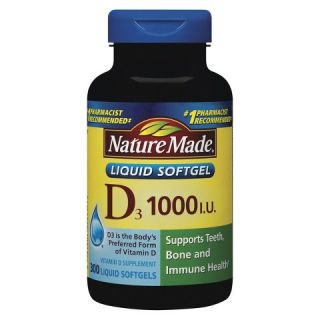 Nature Made Vitamin D3 1000 I.U. Liquid Softgels