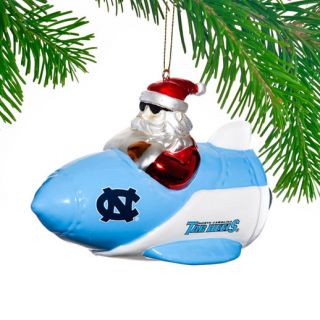 North Carolina Tar Heels Santa Gets There Rocket Ornament