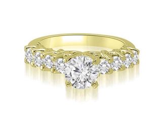 1.55 cttw. Round Cut Diamond Engagement Ring in 14K Yellow Gold