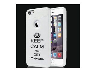 Apple iPhone 6 Plus / 6s Plus Shockproof Impact Hard Case Cover Keep Calm And Get Inked Tattoo (White)