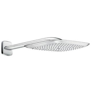 Hansgrohe PuraVida 400 Air 1 Spray 15 in. Raincan Fixed Shower Head with Shower Arm in Chrome 27437001
