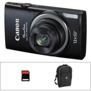 Canon PowerShot ELPH 340 HS Digital Camera Basic Kit (Black)