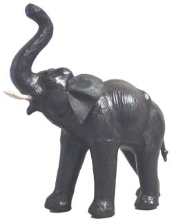 Handcrafted Leather Elephant Figurine (India)   Shopping