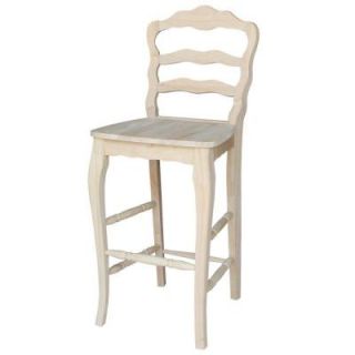 International Concepts 29 in. Ready to Finish Versailles Bar Stool in Unfinished S 9203