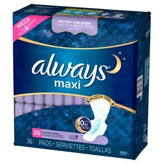 Always Maxi Extra Heavy Overnight Pads   36 Count