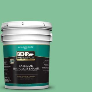 BEHR Premium Plus 5 gal. #P410 4 Willow Hedge Semi Gloss Enamel Exterior Paint 540005