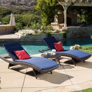 Christopher Knight Home Luana Outdoor 3 piece Wicker Adjustable Chaise