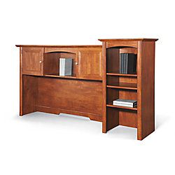 Realspace Broadstreet Hutch With Doors 37 34 H x 64 12 W x 15 13 D Maple