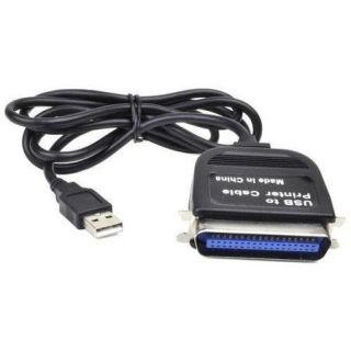 Battleborn ADA 1284 4' USB to Parallel Printer Cable (Black)
