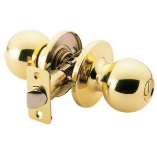 Faultless Ball Polished Brass Privacy Knob T3710B F