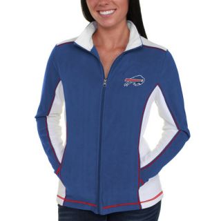 Majestic Buffalo Bills Womens Royal Blue End Zone Rush Full Zip Fleece Sweatshirt