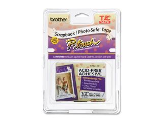 Brother TZE AF231 Black on White Adhesive Tape