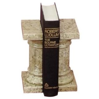 Fossil Pedestal Marble Bookends