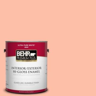 BEHR Premium Plus 1 gal. #220A 3 Sweet Apricot Hi Gloss Enamel Interior/Exterior Paint 840001
