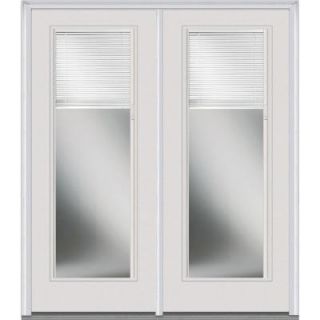 Milliken Millwork 64 in. x 80 in. Classic Clear Glass Fiberglass Smooth Prehung Right Hand Inswing Full Lite RLB Patio Door Z001613R