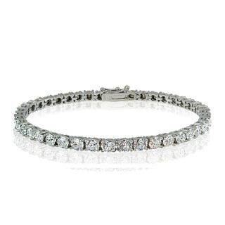 Crystal Ice Sterling Silver 3mm Swarovski Elements Classic Tennis