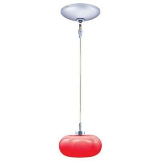 Low Voltage Quick Adapt 5 3/8 in. x 100 1/2 in. Red Pendant and Chrome Canopy Kit KIT QAP118 RD/CH B