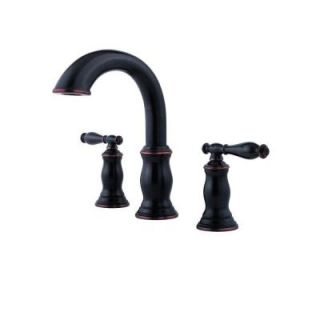 Pfister Hanover 8 in. Widespread 2 Handle High Arc Bathroom Faucet in Tuscan Bronze DISCONTINUED F 049 TMYY