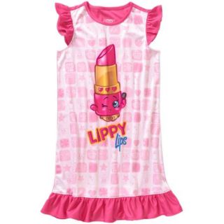 Shopkins Girls' Lippy Rouge Ruffle Nightgown