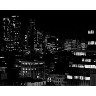 USA, New York State, New york City, Skyscrapers during night Poster Print (18 x 24)